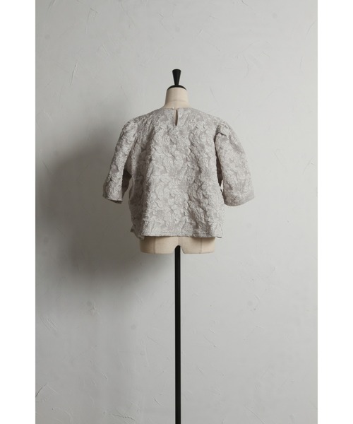 「&. NOSTALGIA」 半袖ブラウス M グレー レディース_画像8