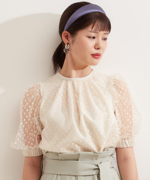 「TIARA」 半袖ブラウス - ベージュ レディース_画像4