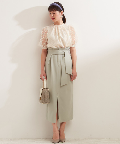 「TIARA」 半袖ブラウス - ベージュ レディース_画像5