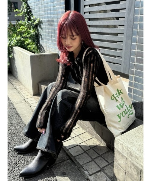 SLY（スライ） カーディガン DAMAGE KNIT C/D ダメージ ニット