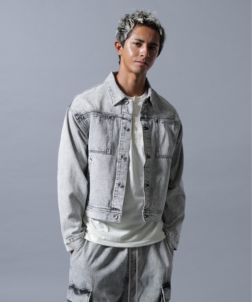 新品 Danke Schon ダンケシェーン 25AW WEB＆限定 DENIM JACKET オーバーサイズ デニムジャケット UNS25135-OT L ブラック Gジャン DANKE SCHON（ダンケシェーン） デニムジャケット gジャン