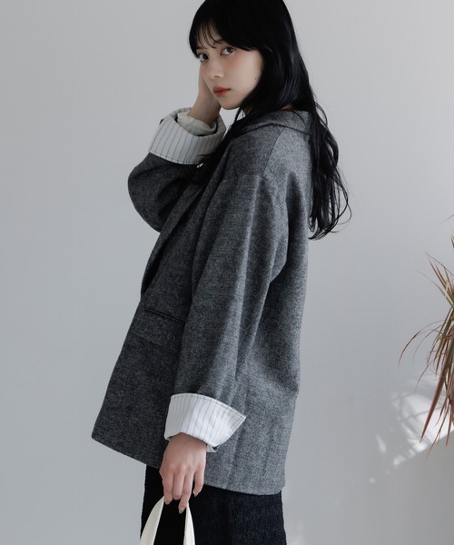 ジャケット テーラードジャケット ツイードダブルテーラージャケット