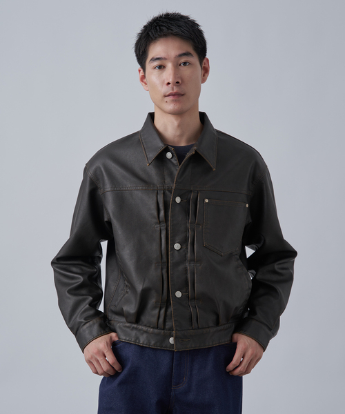 b*n様 70s USA製 SKALAR レザートラッカージャケット ショート丈 Schott ショット USA LINE 643 ステアハイド レザー トラッカー