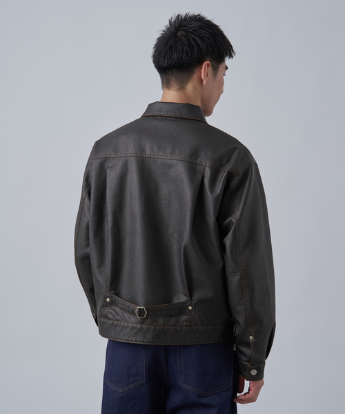 PREVIEW フェード　USED加工　レザー　ジャケット　ライダース FREAK'S STORE（フリークスストア） レザージャケット ライダース 2way