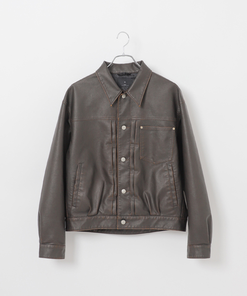 B.C STOCK（ベーセーストック） 革ジャン ライダース フェード加工