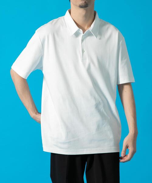 「URBAN RESEARCH ROSSO MEN」 半袖ポロシャツ X-LARGE ライトグレー メンズ_画像4