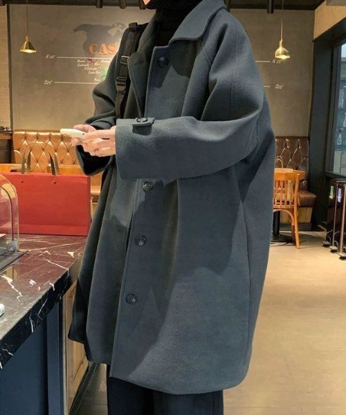 オーバーサイズ 軍隊 ARMY ミリタリー チェスターコート スタンド