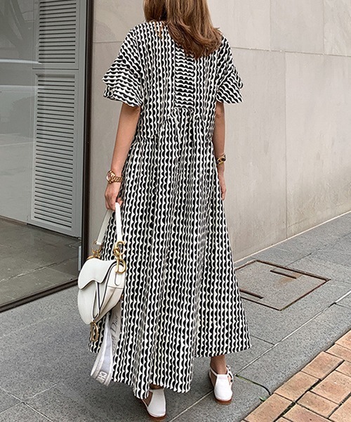 「a lot of love」 半袖ワンピース M ブルー レディース_画像7