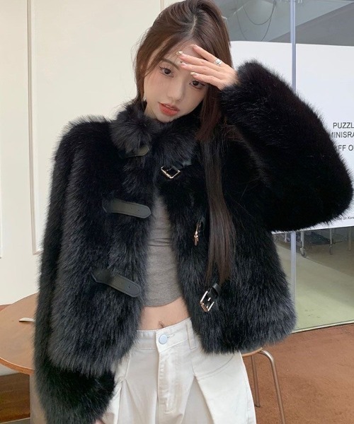 shameless ブルゾン アウター エコファーベルトブルゾン レディース