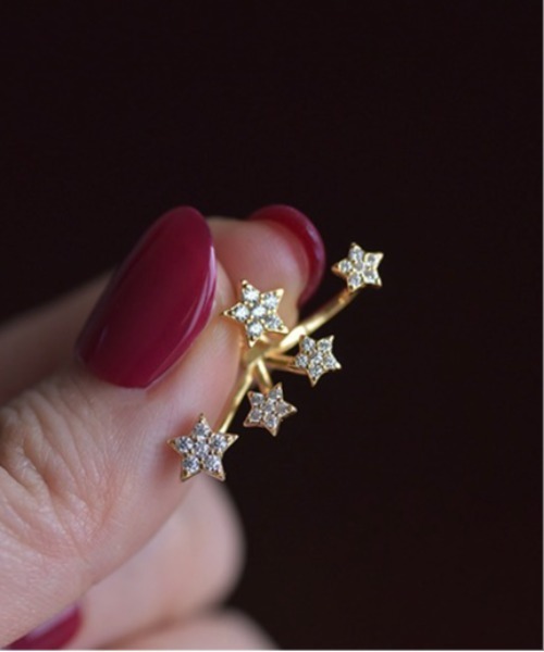 ピアス 「blatto 925silver」シルバー925 5粒スターモチーフ　ピアス esm-pierce-49-37 レディースの画像