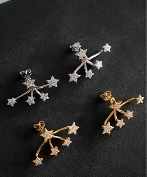 ピアス 「blatto 925silver」シルバー925 5粒スターモチーフ　ピアス esm-pierce-49-37 レディースの画像