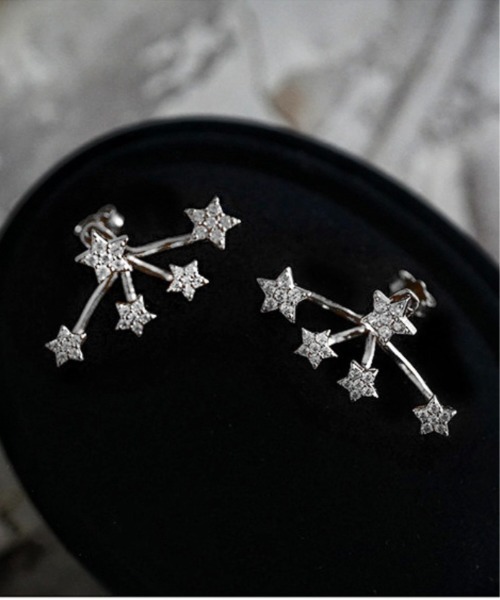 ピアス 「blatto 925silver」シルバー925 5粒スターモチーフ　ピアス esm-pierce-49-37 レディースの画像