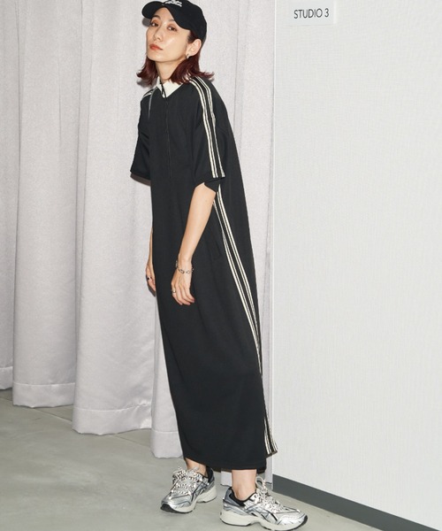 「Auntie Rosa Holiday」 半袖ワンピース FREE ブラック レディース_画像5