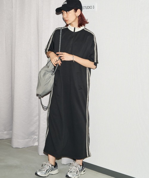 「Auntie Rosa Holiday」 半袖ワンピース FREE ブラック レディース_画像6