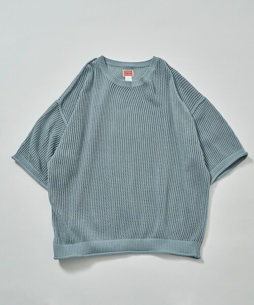 「HINSON」 半袖ニット MEDIUM ブラック メンズ_画像2