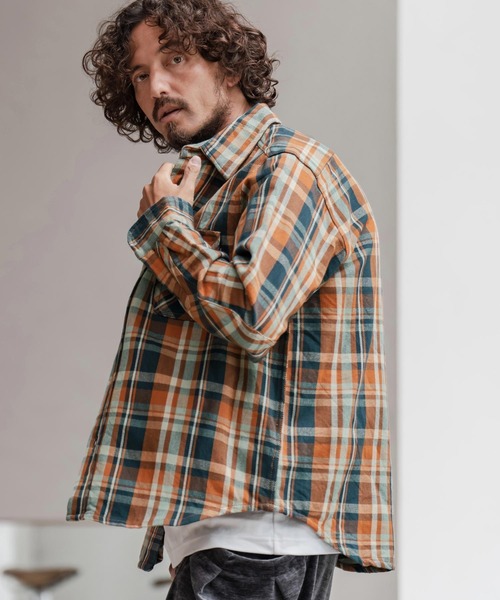 CAMBIO（カンビオ） シャツ ms6292-ヴィンテージライクネルチェック