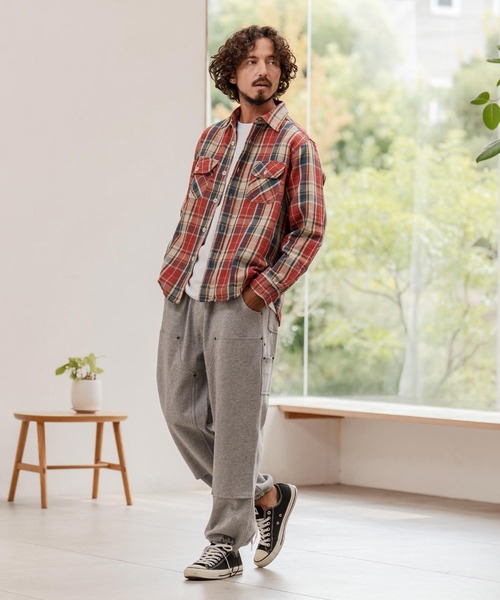 CAMBIO（カンビオ） シャツ ms6292-ヴィンテージライクネルチェック