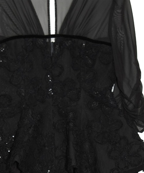 Leja（レジャ） ドレス 「LEJA LUXE」フラワーレースペプラム