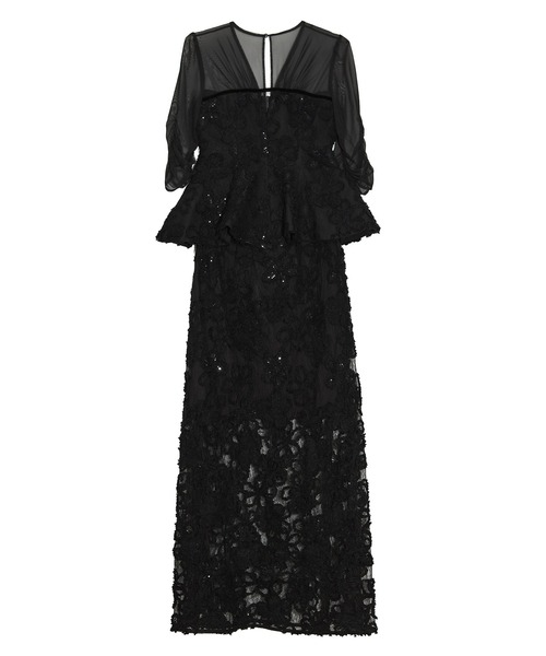 Leja（レジャ） ドレス 「LEJA LUXE」フラワーレースペプラム