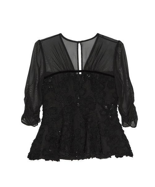 Leja（レジャ） ドレス 「LEJA LUXE」フラワーレースペプラム