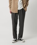 スラックス ウールライク ドビー ワンプリーツ...の詳細画像1
