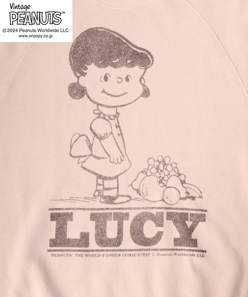 「PEANUTS」 「fruit of the loom」スウェットカットソー M グリーン レディース_画像3