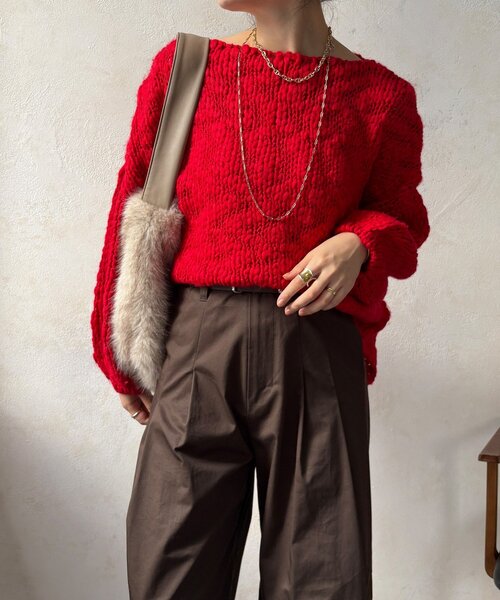 DouDou（ドゥドゥ） ニット セーター ローゲージニット レディース