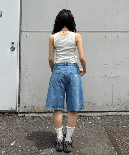 「OBEY」 デニムパンツ 29 エメラルドブルー レディース_画像2