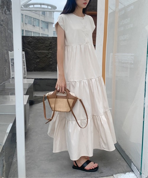 「emi+」 半袖ワンピース M ブラック レディース_画像5