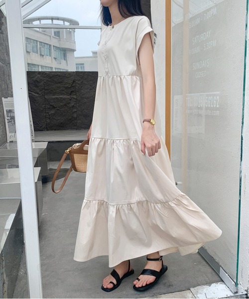 「emi+」 半袖ワンピース M ブラック レディース_画像6