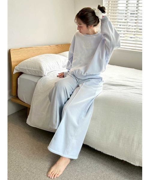 SNIDEL HOME パジャマ ルームウェア スウェットロングパンツ