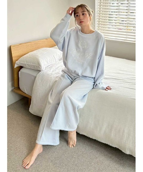 SNIDEL  スウェットルームウェア SNIDEL HOME パジャマ ルームウェア スウェットロングパンツ