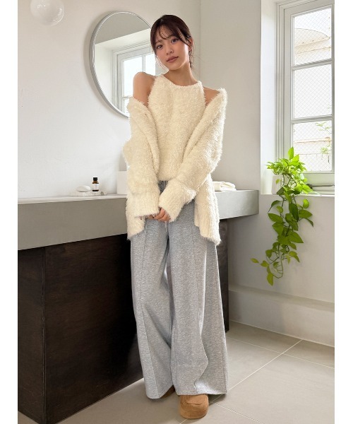 SNIDEL HOME パジャマ ルームウェア スウェットロングパンツ