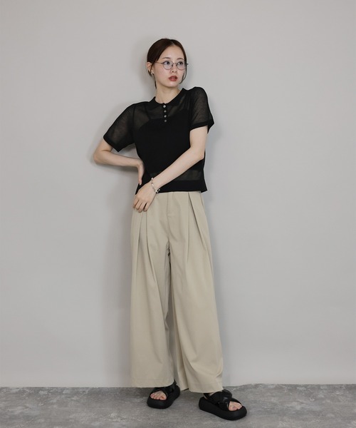 「J by blue」 半袖ポロシャツ MEDIUM ブラウン レディース_画像9
