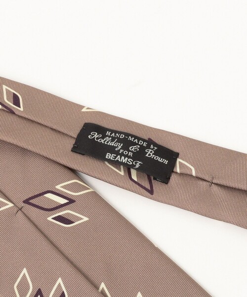 BEAMS F（ビームスF） ネクタイ Holliday ＆ Brown / シルク ダイヤ柄