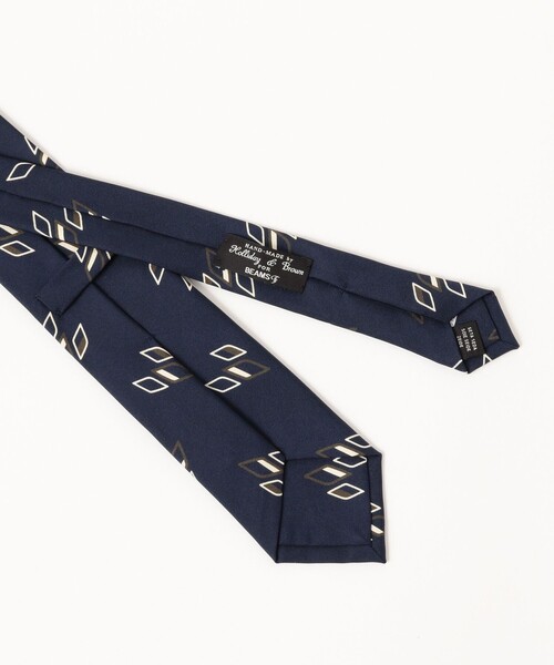 BEAMS F（ビームスF） ネクタイ Holliday ＆ Brown / シルク ダイヤ柄