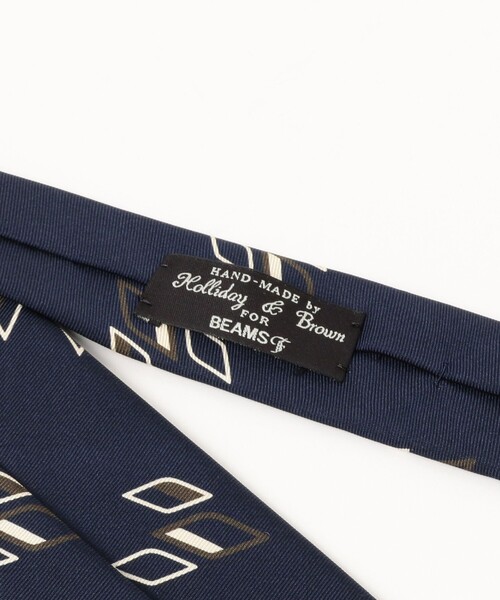 BEAMS F（ビームスF） ネクタイ Holliday ＆ Brown / シルク ダイヤ柄