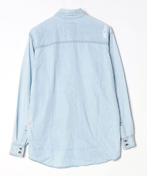 「One Tea spoon」 長袖シャツ - ブルー レディース_画像2