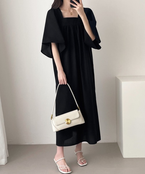 「ABITOKYO」 半袖ワンピース M ブラック レディース_画像6
