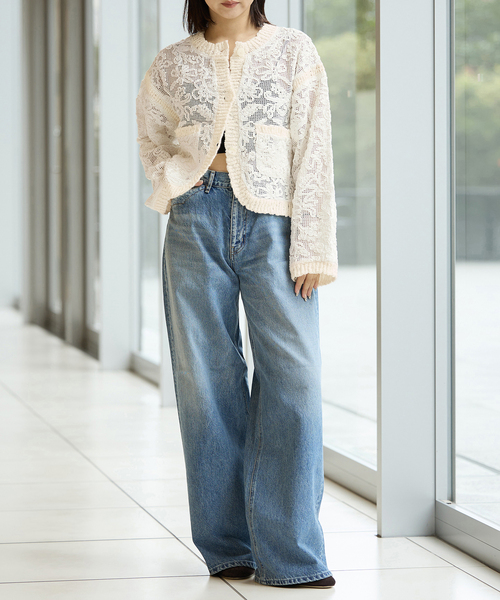 1月末まで　IENA LA BOUCLE シャギーパールカーディガン IENA LA BOUCLE（イエナラブークル）の「IENA LA BOUCLE PANNOパール
