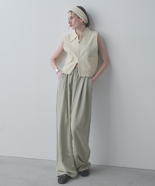 「Aunt Marie's」 ニットベスト FREE アイボリー レディース_画像5