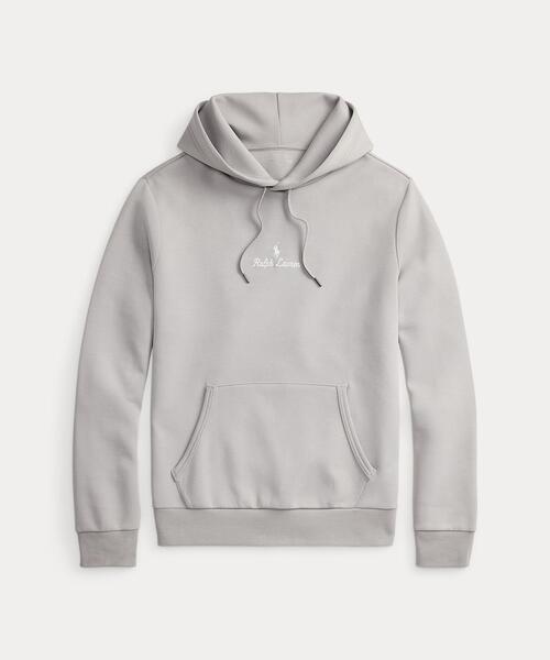 ポロ　ラルフローレン ダブルニットパーカー フーディ グレー メンズ L POLO RALPH LAUREN（ポロ・ラルフローレン） パーカー ロゴ ダブル