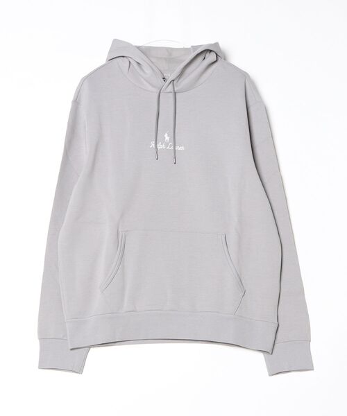 ポロ　ラルフローレン ダブルニットパーカー フーディ グレー メンズ L POLO RALPH LAUREN（ポロ・ラルフローレン） パーカー ロゴ ダブル