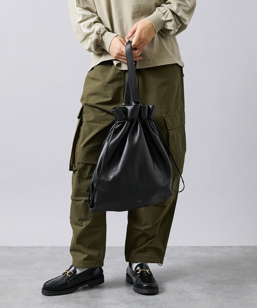 【YArKA/ヤーカ】メッシュ切替巾着ショルダーバッグ YArKA ショルダーバッグ 「YArKA/ヤーカ」drawstring shoulder
