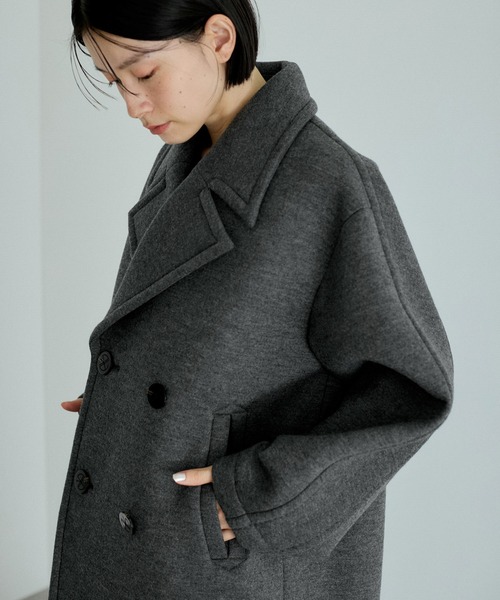 ADAM ET ROPE'（アダムエロペ） ピーコート FREE チャコールグレー