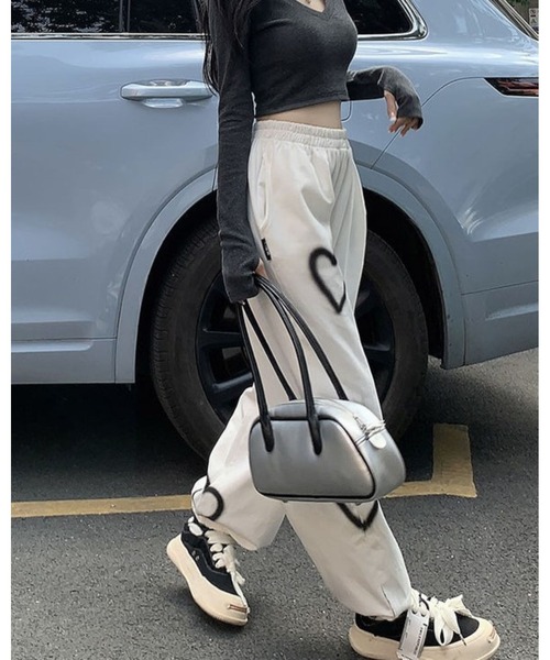 inst.ALL スウェットパンツ ジャージ ハートペイントスウェットパンツ