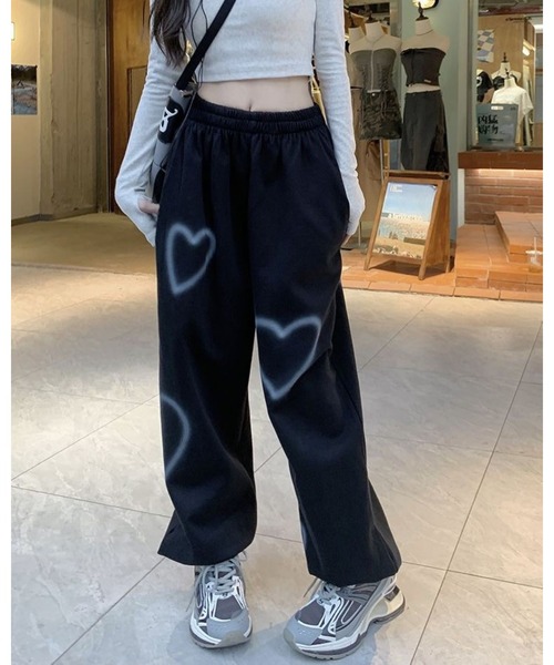 inst.ALL スウェットパンツ ジャージ ハートペイントスウェットパンツ