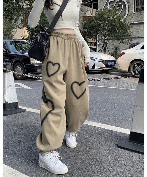 inst.ALL スウェットパンツ ジャージ ハートペイントスウェットパンツ