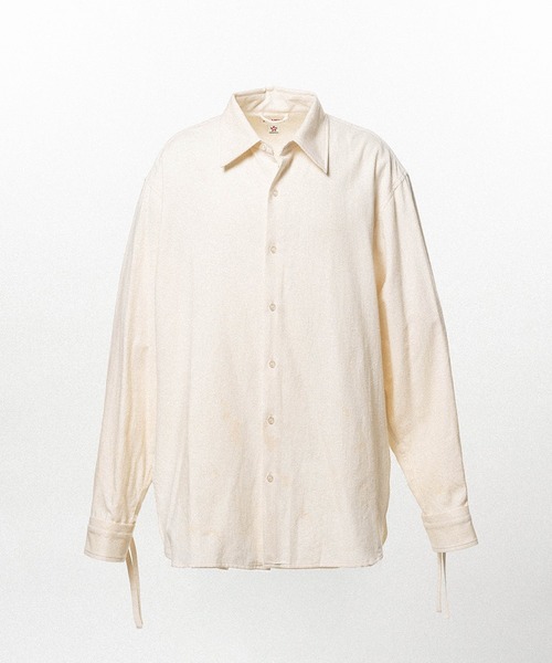KAMIYA シャツ Ash Fade Drawstring Cuff Shirt メンズ : ZOZOTOWN
