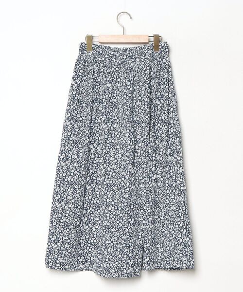 「quadro」 花柄フレアスカート - ネイビー レディース_画像2